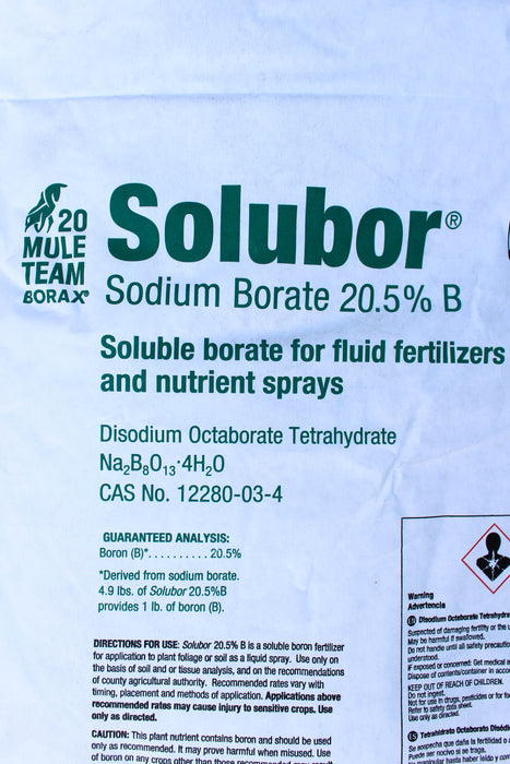 Solubor 20.5% Boron (Sodium Borate) - 50 lb Bag — Seven Springs Farm Supply